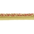 thumbnail image 1 of 3/8" (1cm) Duke Collection Twisted Rope Cord Trim with Lip # 0038DKL,, Picnic Beige #N39 (Light Beige, Pink Red, Light Gold) 24 Yards (72 ft/21.5m), 1 of 1