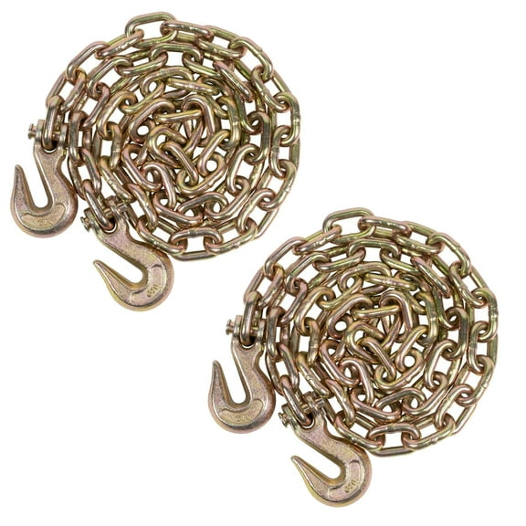 3/8" 20' Tow Chain Tie Down Binder w/Grade 70 Hooks Truck Trailer