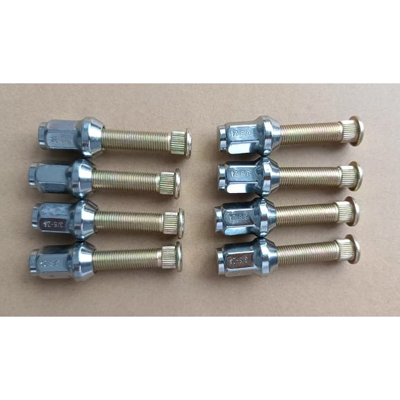3/8-24 * 1.75" Front Wheel Studs Bolts 7517871 with Lug Nuts Replacement for 2011-2014 Polaris RZR 900 UTV; RZR 4 800 2010-2014