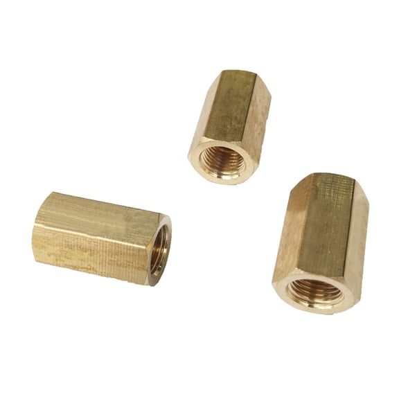 3/8"-24 Threads Brake Line Fitting Assortment Includes 1 Union 2 Nuts Brake Pipe Connectors for 3/16" Brake Line Tube