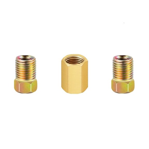 3/8"-24 Threads Brake Tube Fitting Assortment Brake Line Fitting Copper Brake Pipe Connectors Auto Part 1 Union 2 Nuts