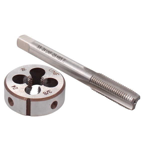 3/8-24 UNF Left Hand Tap and Die Set High Speed Steel 1 Pack