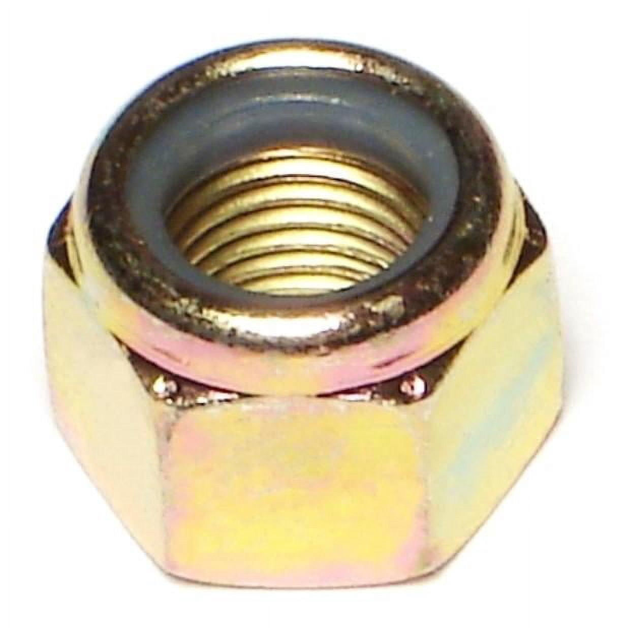 3/8"-24 Zinc Plated Grade 8 Steel Fine Thread Nylon Insert Lock Nuts LNS8-114