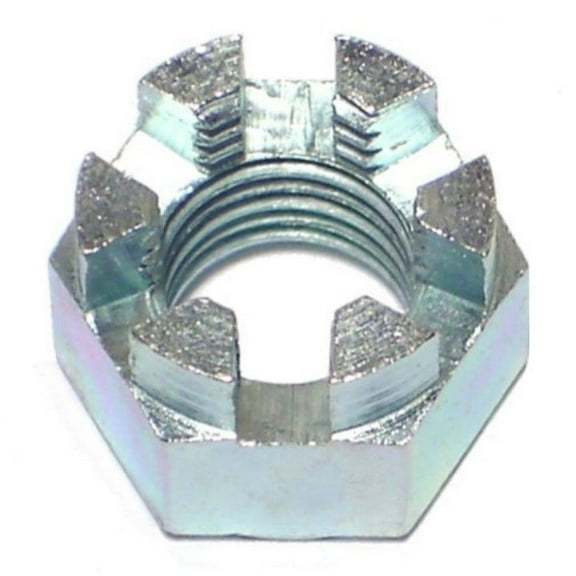 3/8"-24 Zinc Plated Steel Fine Thread Castle Hex Nuts (16 pcs.)