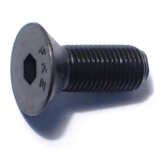 3/8"-24 x 1" Plain Steel Fine Thread Flat Head Socket Cap Screws (5 pcs.)