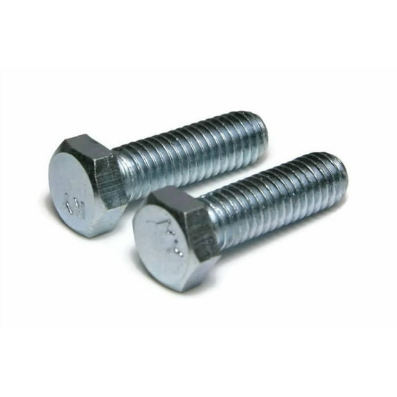 3/8-24 x 3/4 Hex Head Cap Screws, Steel Grade 2, Zinc Plating (Quantity: 100 pcs) - Fine Thread UNF, Fully Threaded, Length: 3/4 Inch, Thread Size: 3/8 Inch