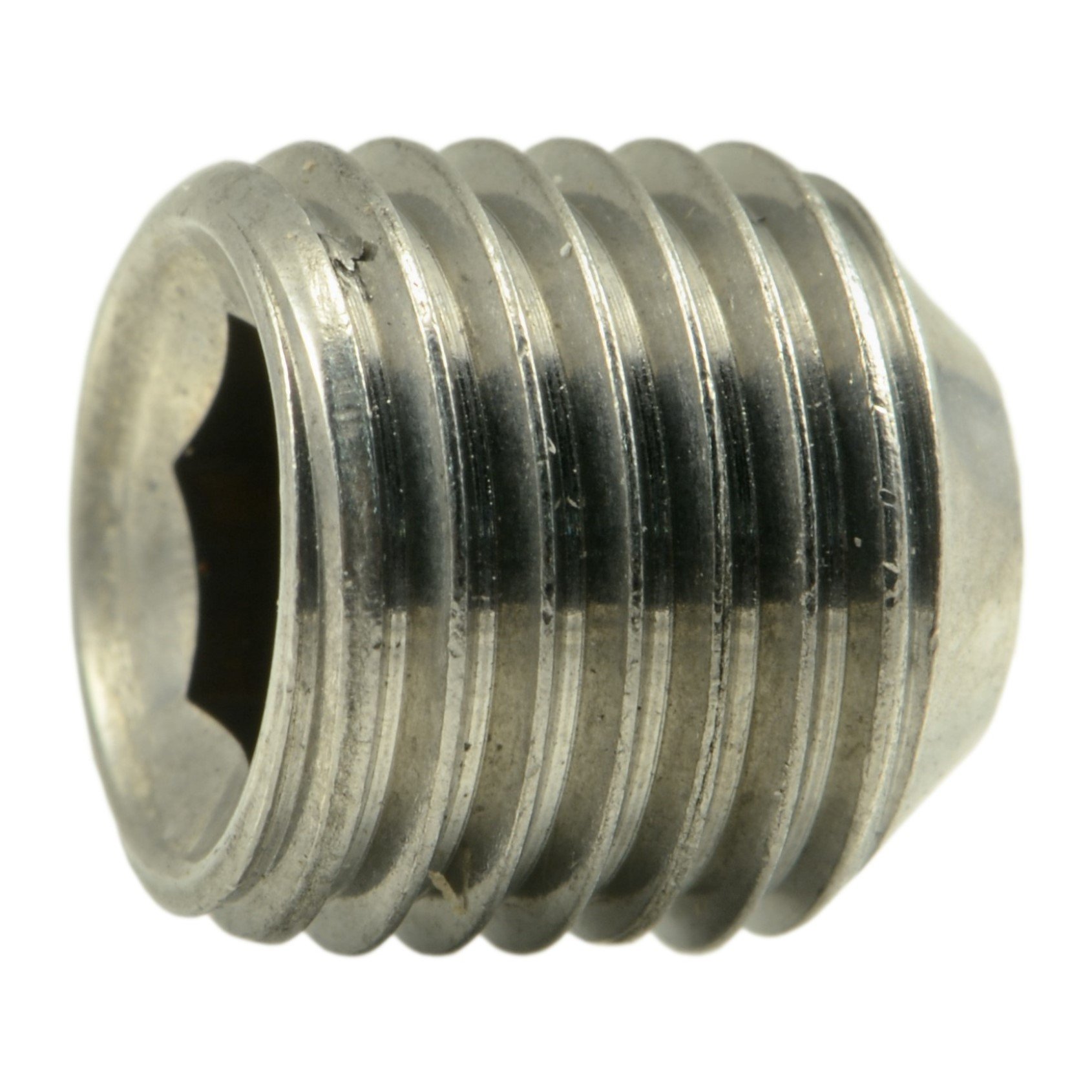 3/8"-24 x 3/8" 18-8 Stainless Hex Socket Headless Set Screws (10 pcs.)
