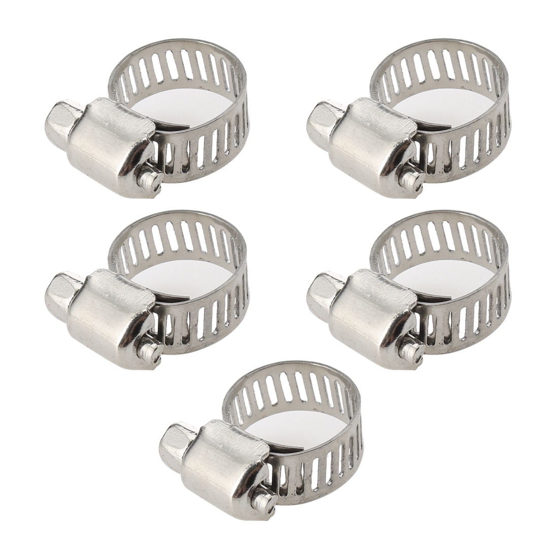 3/85/8 Inch Dia 5pcs 316 Steel Adjustable Worm Drive Gear Clip Hose