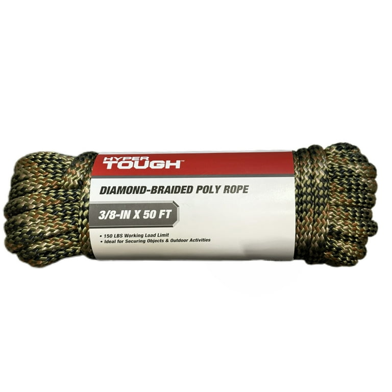Hyper Tough Diameter3/8 inch x 50 feet Camo Polypropylene Diamond