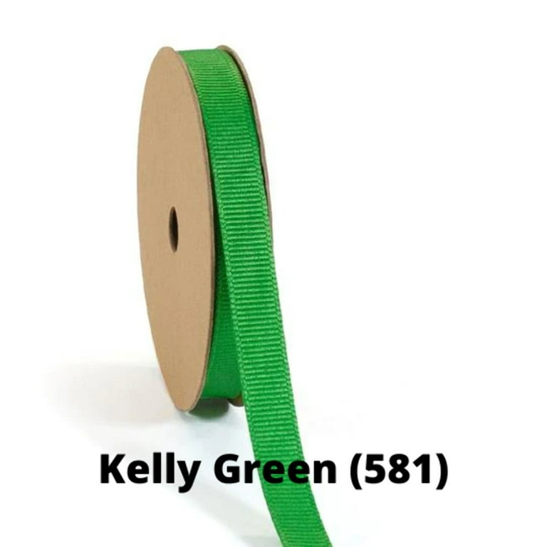 LaRibbons 7/8 Premium Textured Grosgrain Ribbon Kelly Green
