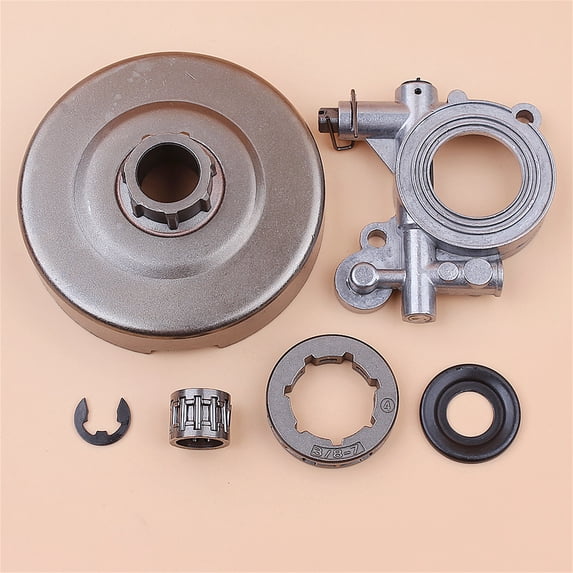3/8"-7 Clutch Drum Oiler Pump Kit Fit 385XP 385 390 XP Husqvarna Chainsaw Parts