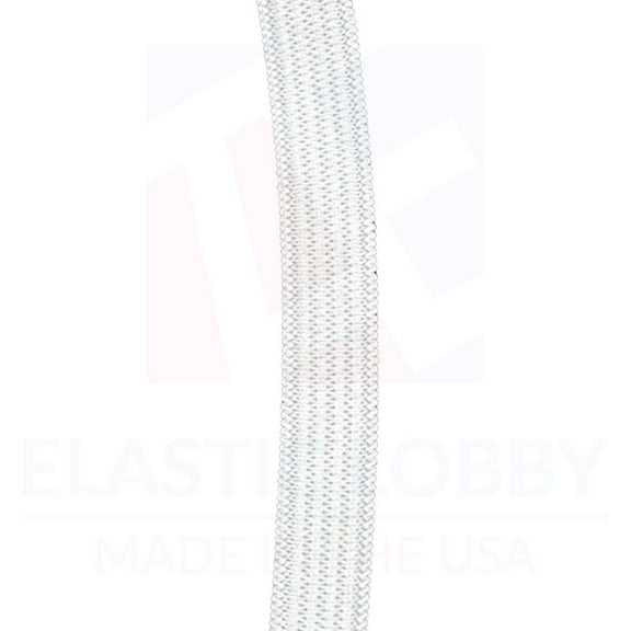 3/8" (9.5mm) Heavy White Knitted Elastic - US Made - 50 yards