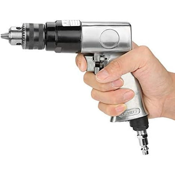 3/8" Air Pneumatic Drill, 1700rpm High speed Reversible Rotation Drill Tool for Hole Drilling Used for Furniture, Machine Production$$Tools & Hardware Other