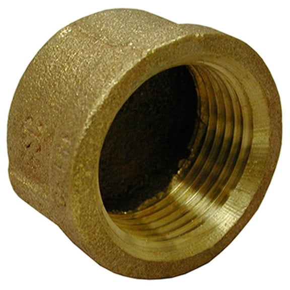 3/8" Bronze Pipe Fitting Cap, Lead Free,PartNo B74183LF JonesStephens