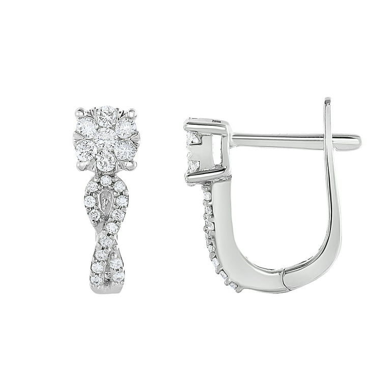 1/3 Carat T.W. Diamond 10k White Gold Stud Earrings