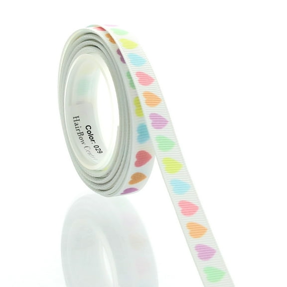 3/8" Candy Heart Grosgrain Ribbon 5 Yard