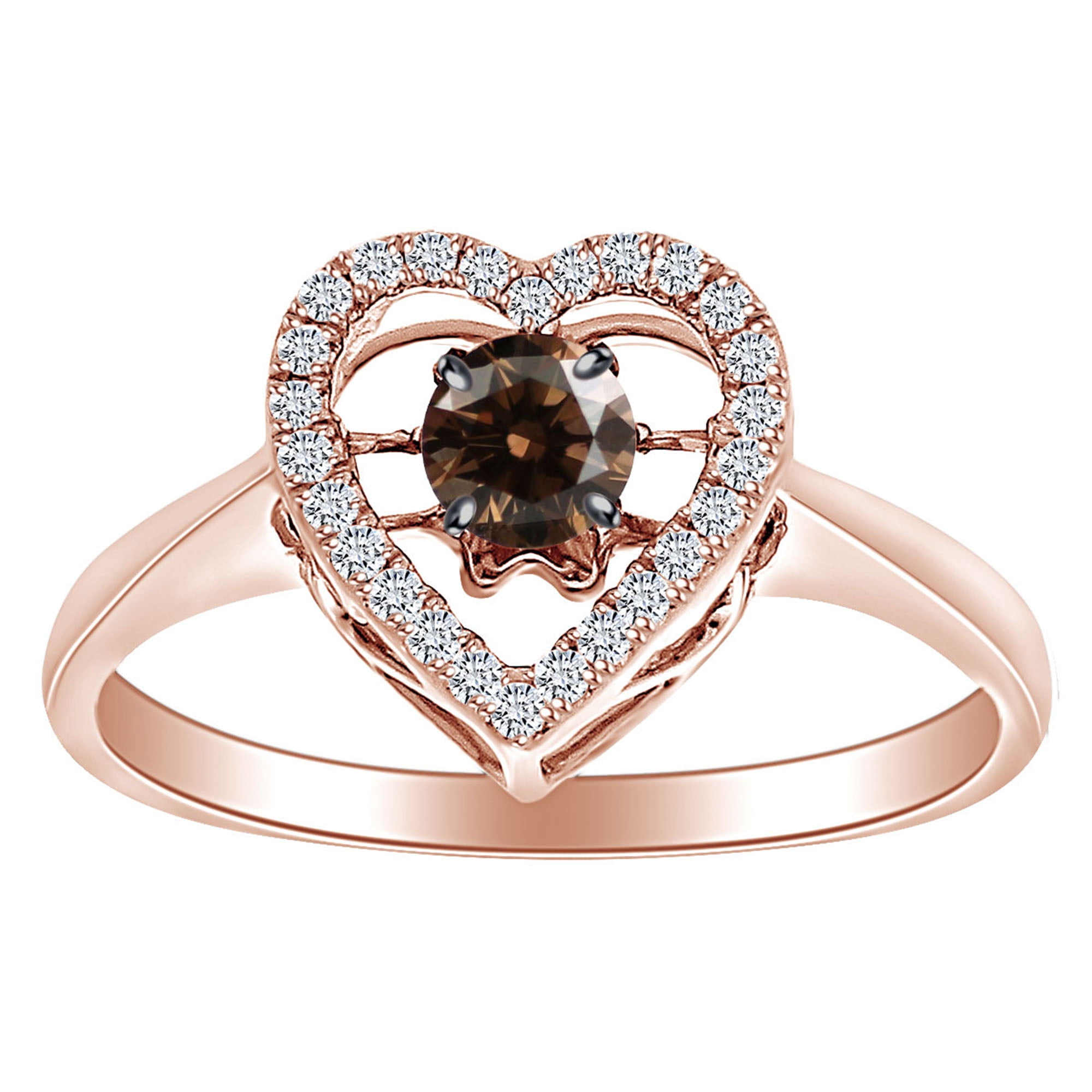 Chocolate diamond 2025 heart ring