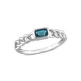 thumbnail image 1 of 3/8 Carat (Ctw) London Blue Topaz Link Ring in 10K White Gold, 1 of 4