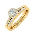 thumbnail image 1 of 3/8 Carat Diamond Halo Bridal Ring Set in 14K Yellow Gold (Ring Size 5.5) (I1-I2 Clarity), 1 of 4