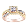 thumbnail image 1 of AFFY 3/8 Carat Round White Natural Diamond Halo Engagement Ring In 10K Two Tone Gold (0.38 Cttw)-Ring Size-9.5, 1 of 2