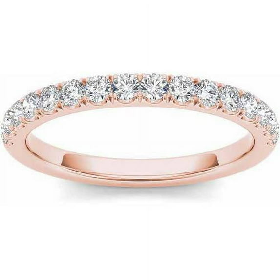 3/8 Carat T.W. Diamond 14kt Rose Gold Wedding Band