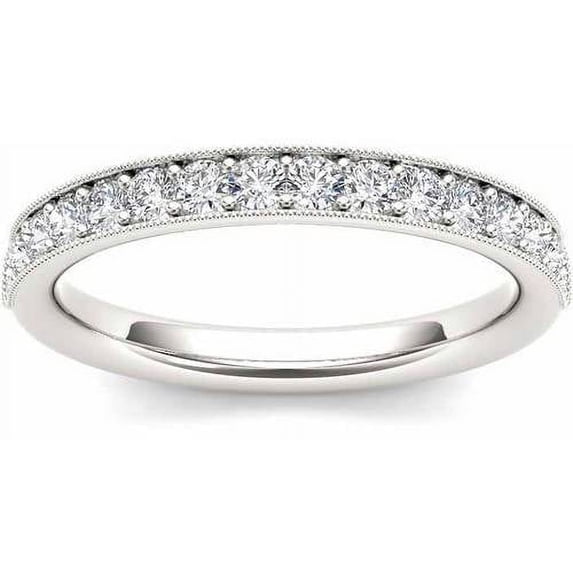 3/8 Carat T.W. Diamond 14kt White Gold Wedding Band