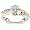 thumbnail image 1 of 3/8 Carat T.W. Diamond Two-Tone Bypass Cluster 10kt White Gold Engagement Ring, 1 of 1