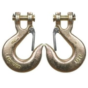 3/8" Clevis Slip Hook with Safety Latch, Forged G70 18,000 Lb Capacity, Safety Chain Hooks for Trailer, Truck Transport, Tow Winch