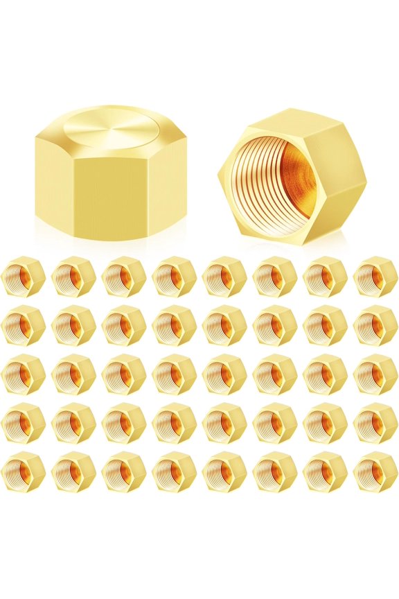 3/8" Compression Cap, 40PCS Brass Stop Valve Caps