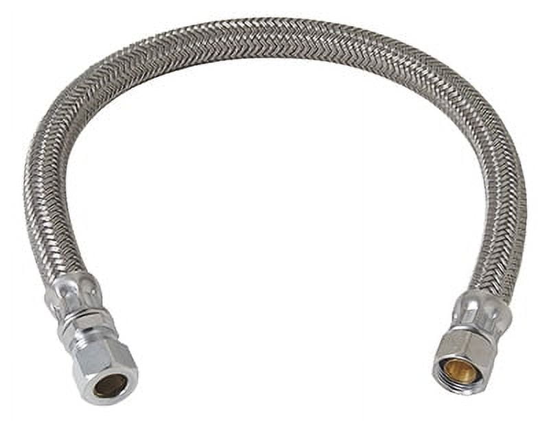 3/8" Compression x 3/8" OD Compression x 12" Faucet Water Supply Line