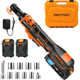 thumbnail image 1 of 3/8'' Cordless Ratchet Wrench, 60FT-LBS (80N.m) Electric Ratchet with 21V 2 X 2.0Ah Battery, 400 RPM Chargeable Power Ratchet Driver Set with 8 Sockets,1/4 Adaptor, 3" Extension Bar, 1 of 9