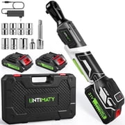 3/8" Cordless Electric Ratchet Wrenches Set, UNTIMATY 21V Power Ratchet Tool Kit with 2 x 2.0Ah Battery, 67FT-LBS 400 RPM Ratchet Wrench with 7 Sockets, Adapter, Extension Bar