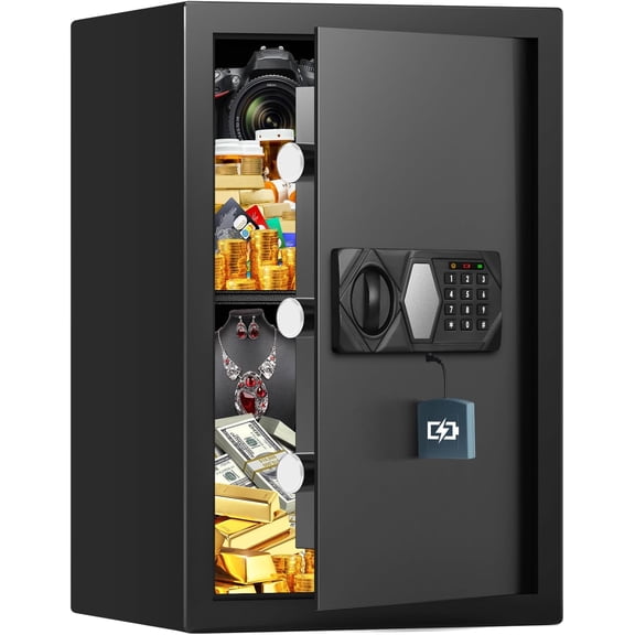 3.8 Cub Large Fireproof Safe for Use, Digital Safes Water and Fireproof with Backup and System, Anti- Fire Proof Safe Box for Office