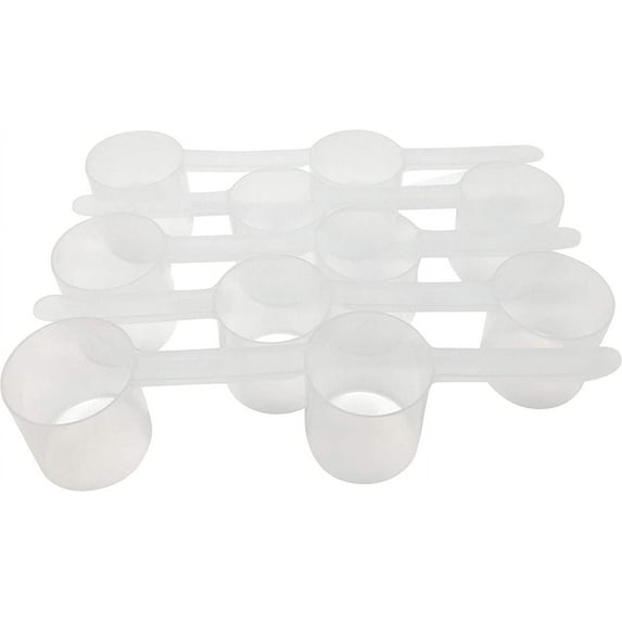 3/8 Cup (3 Oz. | 6 Tablespoon | 90 mL) Long Handle Scoop for Measuring Coffee, Pet Food, Grains, Protein, Spices and Other Dry Goods (Pack of 10)