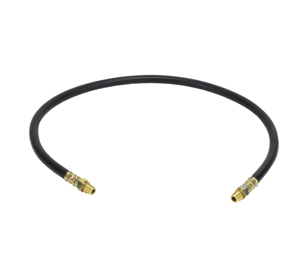 Air Brake Hose Assembly 44" x 3/8"-18 for Semi Trucks | 3/8" ID 3/8" NPT 225 PSI 2 Swivel DOT FMVSS106 SAE J1402 | Replaces 16444 146544 1615W4466 21195 453344 E-858144 E8581-44BK