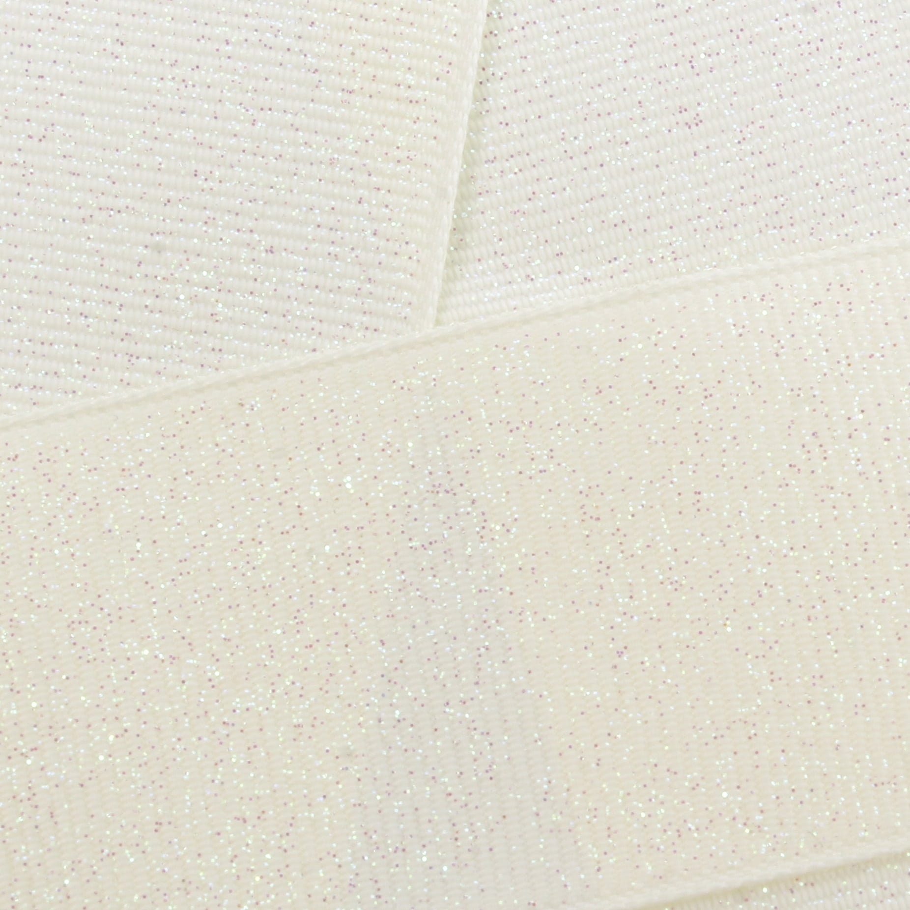 3/8" Dazzle Grosgrain Glitter Ribbon 810 Ivory 100 Yards