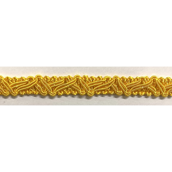 3/8" Designer Braid Gimp Trim - 18 Yards! - Color: Flag Gold