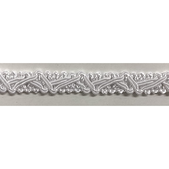 3/8" Designer Braid Gimp Trim - 18 Yards! - Color: White