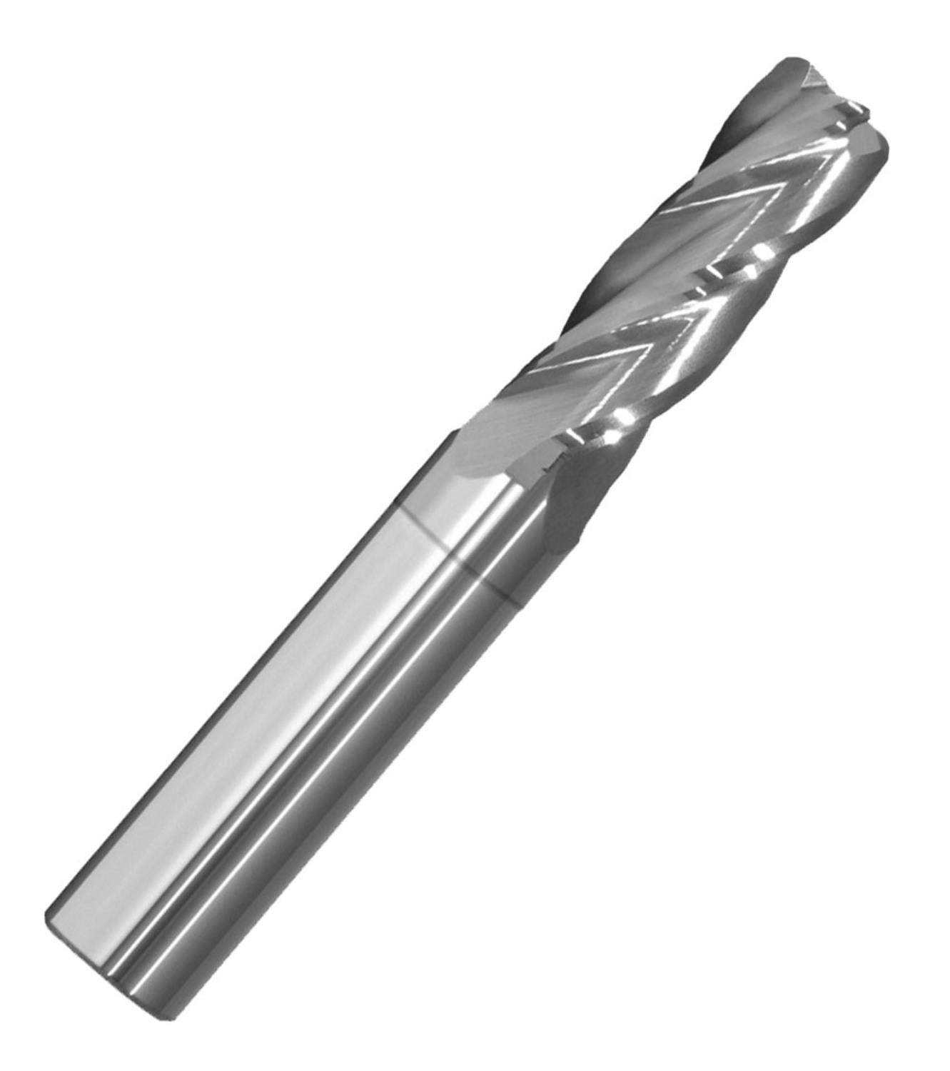 3/8" Diameter 4 Flute Carbide End Mill TiCN .020" Corner Radius, 1" Length of Cut, 2-1/2" Overall Length