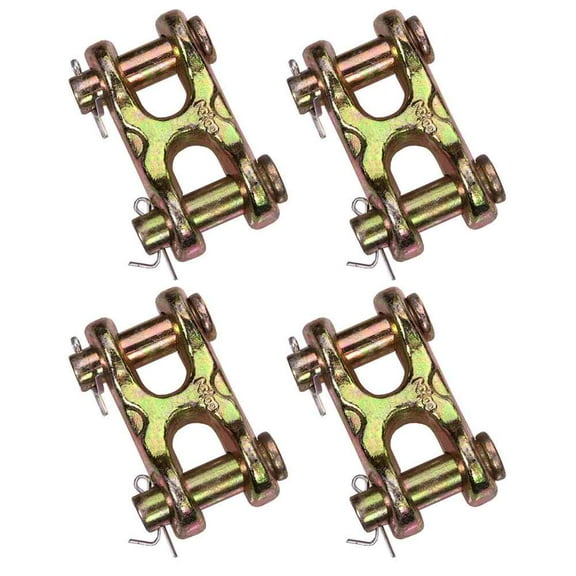 3/8" Double Clevis Hook - Grade 70 - 4 Pack