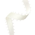 thumbnail image 1 of 3/8" Double Face Satin Picot Ribbon Feather Edge 50 Yds - White, 1 of 1