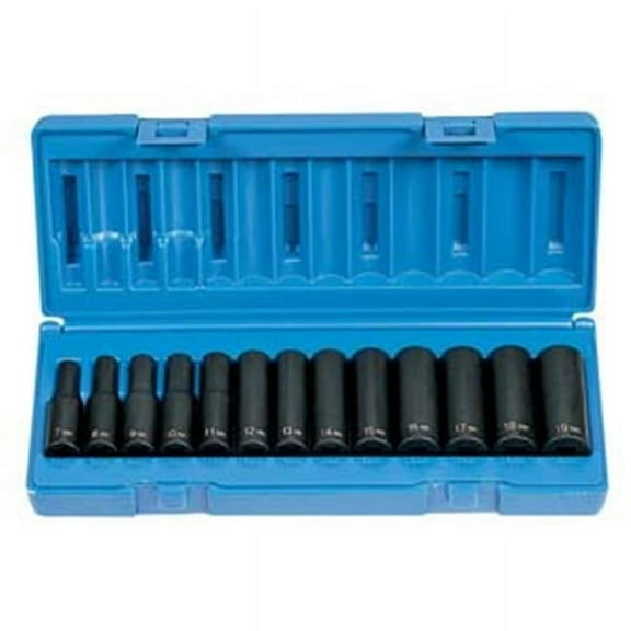 3/8'' Drive 13 Pieces 12 Point Deep Metric Set