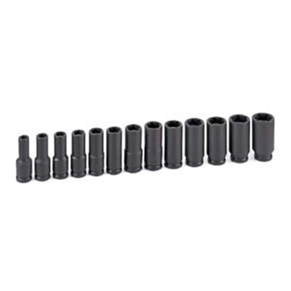 3/8'' Drive 13 Pieces Deep Metric Magnetic Impact Set