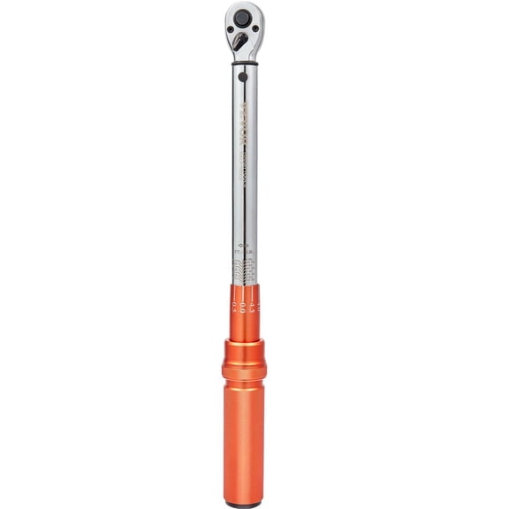 3/8" Drive Click Torque Wrench 10-80 ft.lb & 14-110 N.m, Dual-Direction Adjustable Wrench Set with Dual Range Scales, Extension Rod & Adapters