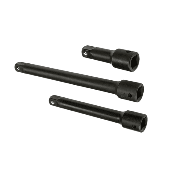 3/8" Drive Impact Socket Extension Bar Set, 3-Piece (3", 6", 8") - Air-Powered Long Bars for Impact Wrench, Professional Grade