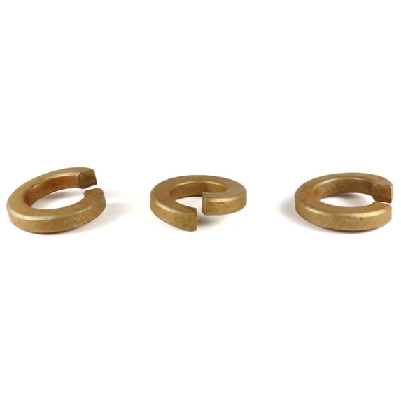 3/8" Extra Heavy Duty Split Lockwashers / Steel / Zinc Yellow / Made in USA - 3000 Piece Carton