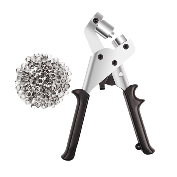 3/8" Eyelet Grommet Plier with 500 Grommets Steel Set Canvas Setter Repair Belt Clothes Leather