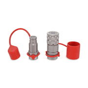 3/8 Flat Face Hydraulic Quick Connect Coupler Set   ISO 16028 | 1/2 SAE | Skid Steer, Tractor, Loader | High-Pressure 5800 PSI | Magister Hydraulics