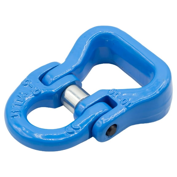 3/8" G100 Web Sling Connector Link, Alloy Steel, Blue, 8,800 lbs WLL – Heavy Duty Material Handling & Rigging Hardware for Overhead Lifting with Polyester or Nylon Slings