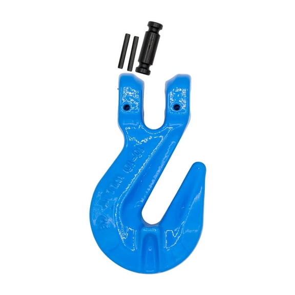 3/8" Grade 100 Cradle Clevis Grab Hook for Lifting - 8,800 LBS WLL Heavy Duty Tow Chain Hook for Trailer / Truck Transport